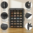 thumbnail image 5 of Shoe Rack with Cover, 7 Tier Shoe Organizer Storage for 35-40 Pairs Shoes and Boots Large Capacity Tall Shoe Shelf with 8 Pockets Free Standing Shoe Rack for Closet, Entryway, Garage, 5 of 14