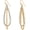 2.3" Teardrop - Gold, variant on Simulated Diamond Dangle Earrings for Women - Cubic Zirconia Crystal Long Dangling Earrings - Hypoallergenic and Safe for Sensitive Ears