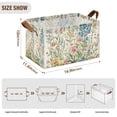 thumbnail image 7 of Yayeee Foldable Storage Basket for Shelves with Handles Set of 2 Waterproof Cloth Bins, Colorful Wildflowers, 7 of 7