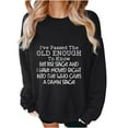 thumbnail image 3 of Jinhomg Womens 2025 Fashion Sweatshirt Cute Letter Print Pullover Oversized Comfy Long Sleeve Drop Shoulder Tops Casual Daily Wear Seasonal Sale Black M, 3 of 6