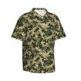 thumbnail image 3 of Xecao Camouflag print Hawaiian shirt - a stylish short-sleeve button-down for men, perfect for casual beach and tropical outings., 3 of 9