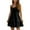 Black, variant on Women Beach Cover Up Dresses Spaghetti Strap Short Dresses Summer Coverups Casual Flowy Ruffle Hem Sundresses