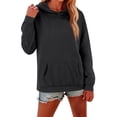thumbnail image 7 of Hoodies for Women Oversized Trendy Fall Sweatshirt Pullover Fleece Long Sleeve Sweaters Winter Y2k Clothes Black M, 7 of 7
