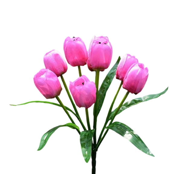 Fake Tulips, 1 Pc Artificial Flowers in Vase with Faux Water, Real Touch Foam Tulips Arrangements with Vase for Home Office Decor, Dining Table Wedding Centerpiece Gift, 15.8 Inch, Pink
