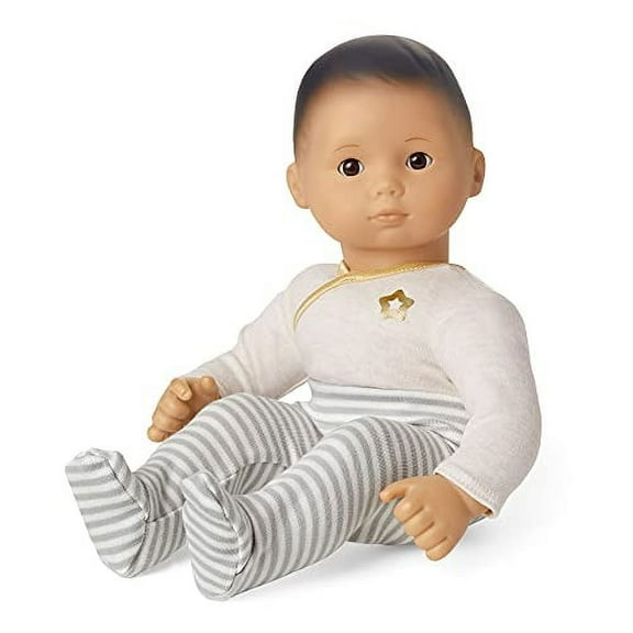 American Girl Bitty Baby - Bitty Baby Doll #4 in Cloud Grey - Brown Eyes, Black Hair, Light-to-Medium Skin with Warm Undertones