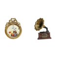 thumbnail image 1 of Marco De Fotos Antiguo Vintage Y Escultura Coleccionable. Figura Redonda De Resina Ornamentada De Estilo Europeo. Adorno Retro Para Bodas, Cumpleaños O Regalos De Inauguración De Casa., 1 of 8