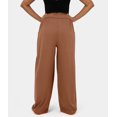 thumbnail image 2 of Ropa de mujer Moda Elegante Cintura elástica Pantalones plisados de pierna ancha Pantalones de cintura alta Pantalones casuales sueltos, 2 of 5