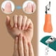 thumbnail image 4 of Beak Nail Clippers Set | 3 Beveled Blade Trimmers for Thick Toenails, Brittle Nails, Senior Nail Care | Wide Mouth Stainless Steel Clippers | Non-Slip Extended Handle | Green White Orange, 4 of 5