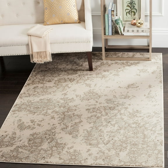 SAFAVIEH Vintage Einri Distressed Abstract Area Rug, Ivory/Grey, 4' x 5'7"