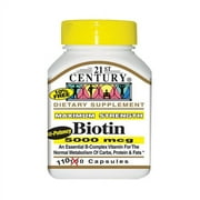 21St Century Biotin 5000 Mcg High-Potency, Capsules - 110 Ea, 3 Pack