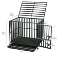 thumbnail image 2 of Uforic 37 inch Heavy Duty Dog Crate, Dog Cage Kennel with Lockable Wheels and Removable Tray, 2 of 10