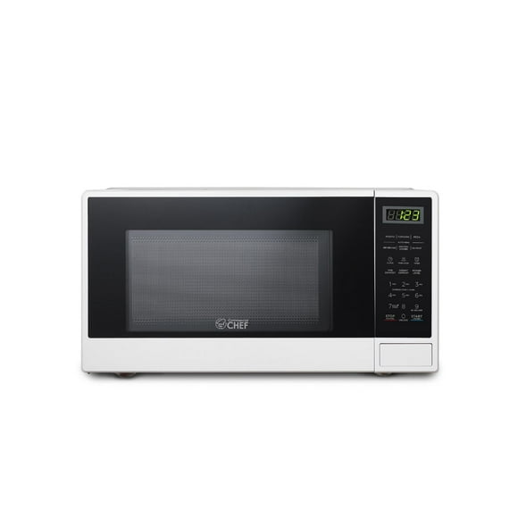 1.1 Cu Ft Microwave with 10 Power Levels, Small Microwave with Push Button, 1000W Countertop Microwave