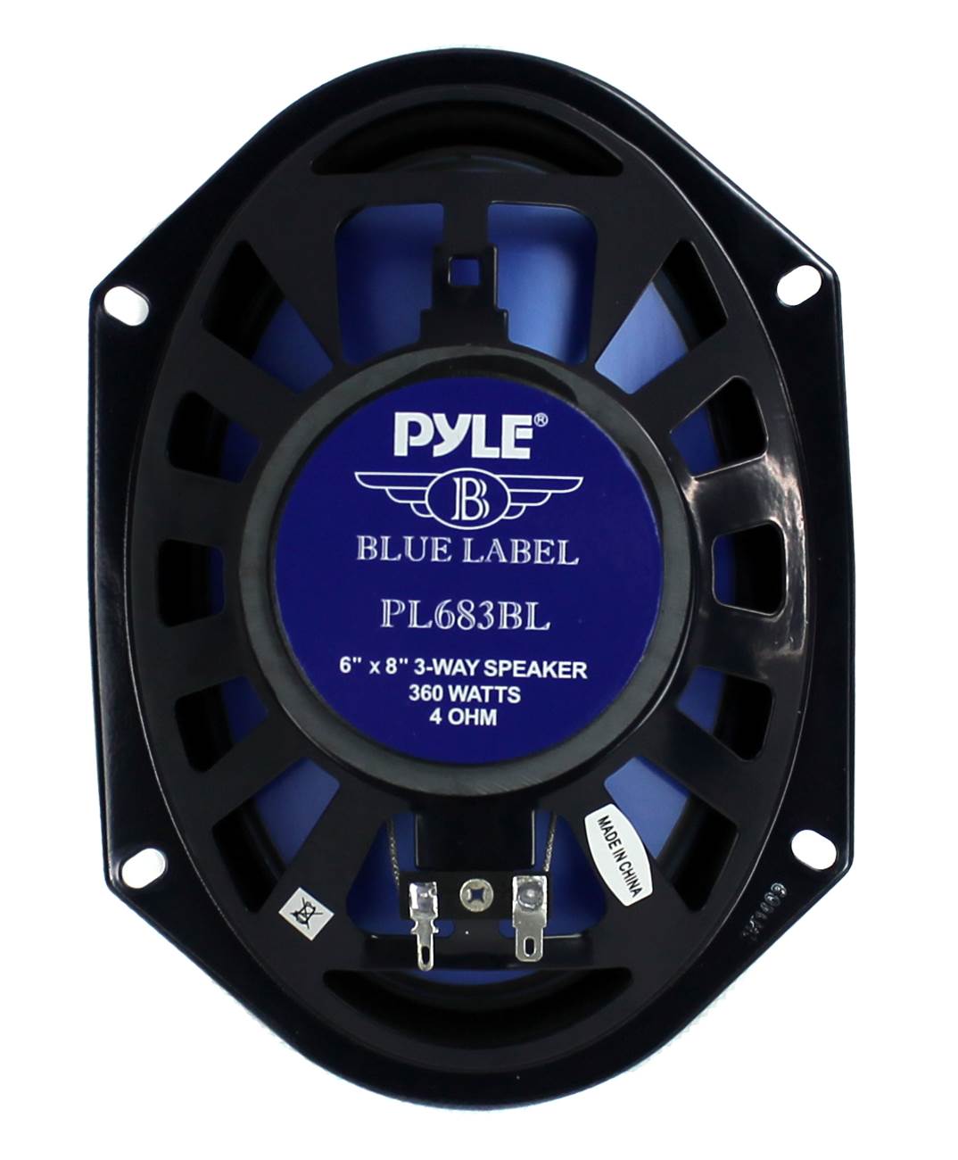 Pyle PL683BL 6x8" 360 Watt 3-Way Car Coaxial Audio Speakers Stereo, Blue (Pair) - image 4 of 7