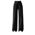 thumbnail image 4 of Tittly Baggy Pants Comfy Pants Women Women's Spring/Summer Solid Color Loose Casual Straight Thin High Waist Elastic Waist Pants Sweatpants Women Lounge Pants Women Black L, 4 of 4