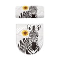 thumbnail image 5 of HELLHERO Zebra Floral Pattern Stylish Polyester Bathroom Toilet Lid Cover Soft Durable Toilet Seat Cover Set Stretch for Bathroom, 5 of 8
