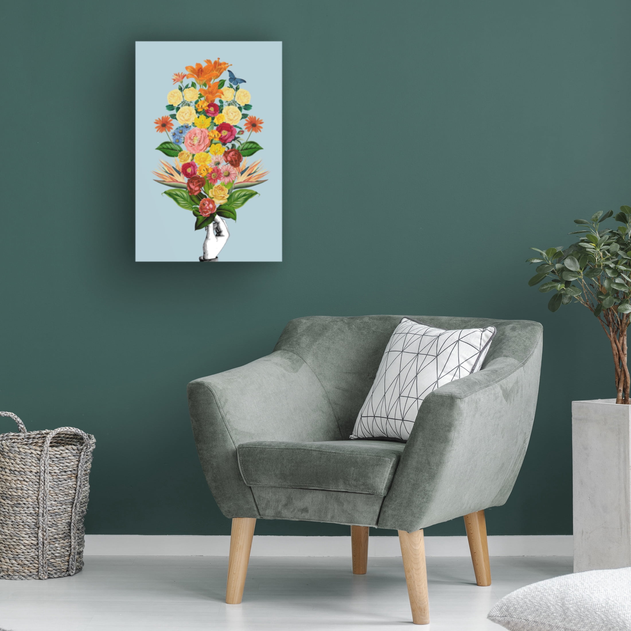 Trademark Fine Art Frida Floral Studio Botanical blue bouquet Canvas Wall Art