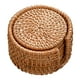 thumbnail image 1 of juego de almohadillas aislantes trenzadas para posavasos, soportes para tazas de té tejidos gruesos, 1 of 8