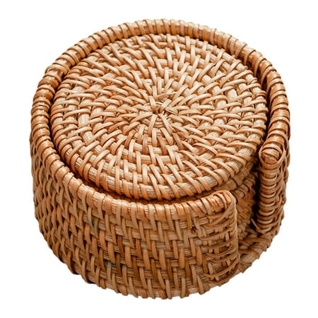 

Coasters Cup Coaster Placemat Mat Heat Resistant Natural Weave Non Braided Mats Pad Placemats Holder Round Table Pads