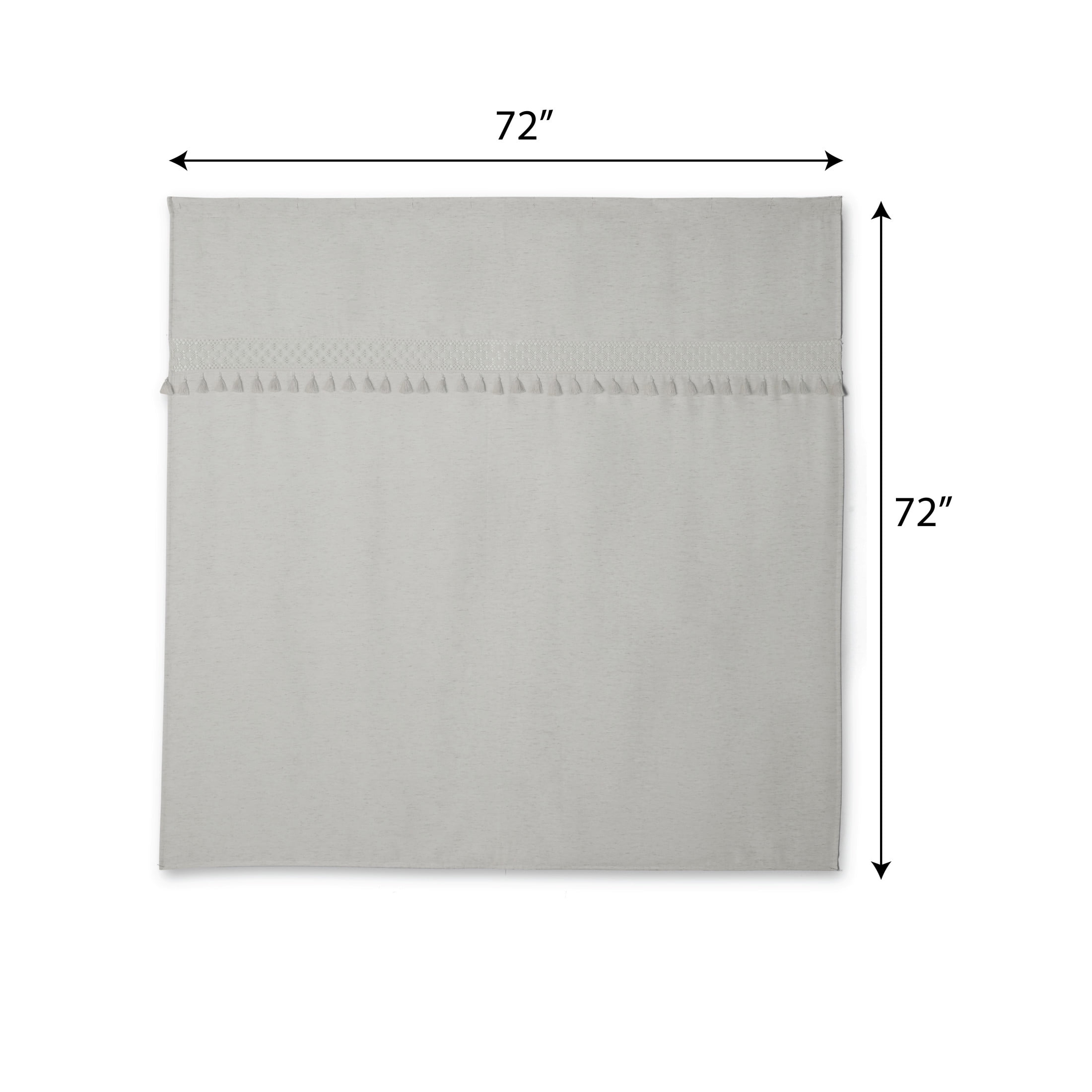 Better Homes & Gardens Crochet Shower Curtain – Beige Linen Look, 72" x 72" – Eco-Friendly Polyester Blend Bathroom Décor