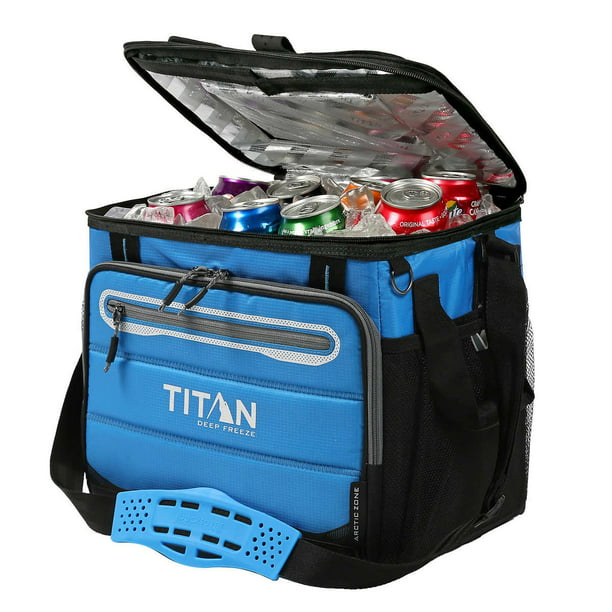 Titan Deep Freeze Blue 40 Can Collapsible Cooler - Walmart.com ...