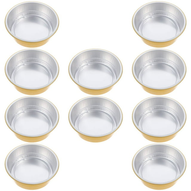MesaSe 10 Pcs Barquettes en Aluminium Petites Boîtes de Rangement pour Aliments Camping Bol Rond Ménage