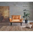 thumbnail image 3 of Loveseat with Metal Frame,Modern Small Couch with Tufted Upholstered Fabric,Comfy Couches for Living Room, Leisure Furniture with adjustable Backrest  for Dorm,Office,and Apartment,Mustard, 3 of 7