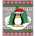 thumbnail image 4 of Old Glory Mens Penguin on Ice Ugly Christmas Sweater Long Sleeve Sweatshirt, 4 of 6