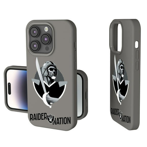 Keyscaper Gray Las Vegas Raiders 2024 Illustrated Limited Edition Soft Touch iPhone Case