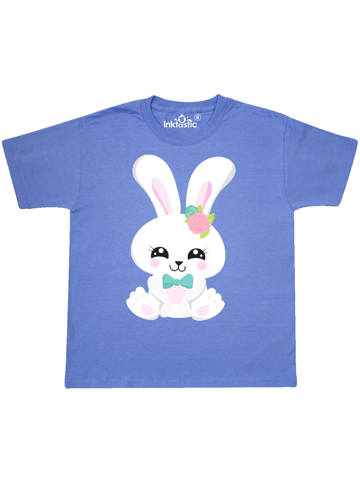 Cute Bunny, White Bunny, Bunny With Blue Bow Tie Youth TShirt