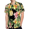 thumbnail image 4 of High Quality Hawaiian Shirts for Men Short Sleeve Aloha Beach Shirt Floral Summer Casual Button Down Shirts Blouses DRPR4L, 4 of 7