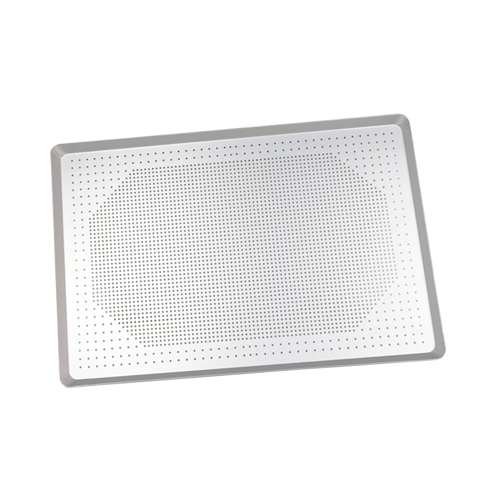 Fiocias Aluminum Perforated Sheet Pan Baking Pan Reusable Easy to Clean Pizza Pan Cookie Style A