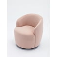 thumbnail image 6 of ARCTICSCORPION Contemporary Velvet Swivel Barrel Accent Chair, Pink, 6 of 9