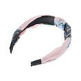 thumbnail image 5 of Unique Bargains 1 Pc Grace Pineapple Pattern Wide Cross Knot Headbands for Women Pink, 5 of 6