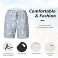 thumbnail image 4 of Kdxio Rabbit Is Eating Carrots Print Men's Swim Trunks with Compression Liner 7 Inch Inseam Quick Dry Swim Shorts, 4 of 7