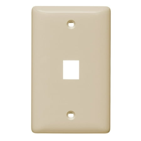 Faceplate Cover Candy - Hubbell Wiring Almond 1-Port NSP11AL 1-Gang Multimedia Faceplate Cover