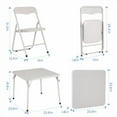 thumbnail image 3 of Danolapsi Metal Folding Chairs and Table, Leather Padded Folding Chairs with Comfortable Cushion and Durable Steel Frame, Upholstered Children's Activity Table Set for Eating, Reading, Playing, 3 of 8
