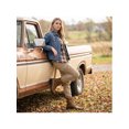 thumbnail image 6 of BLISSFUL STEP Women's Round Toe Lace Up Flat Heels Ankle Combat Boots Brown 7.5, 6 of 8