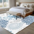 thumbnail image 5 of Navy Blue Octopus Coastal Large Area Rugs for Bedroom Living Room, Soft Non Slip Carpet Bedside Rug, Nautical Coral Starfish Rectangular Floor Cover Kitchen Accent Rug 6'x9' for Dining Room/Office, 5 of 9