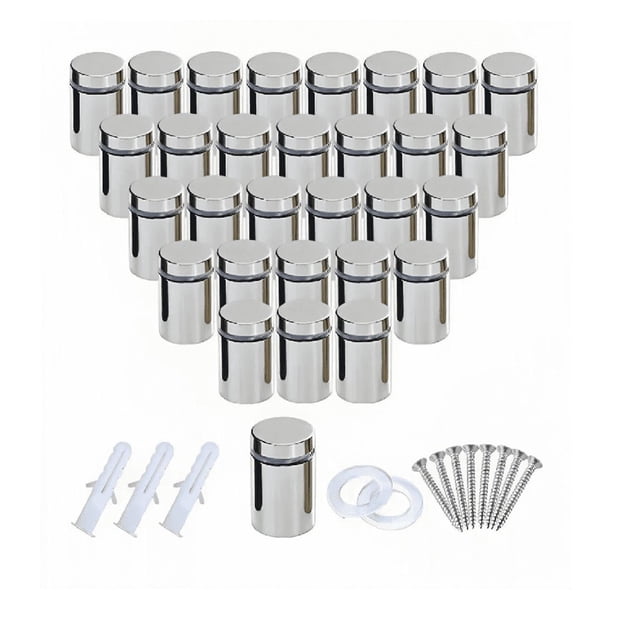 30 Pcs De Chapetones De 16 X 25 Mm Para Montaje De Herrajes plata