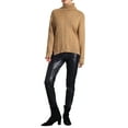 thumbnail image 2 of INSPIRE CHIC Women's Cable Knit Sweaters High Low Split Long Sleeve Turtleneck Jumpers, 2 of 5