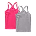 thumbnail image 2 of SGFCWSX Girls Tank Tops 2pc Soft Ribbed Racerback Sleeveless Summer Casual Everyday Wear Shirt Hot Pink Size 2 Years, 2 of 8
