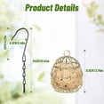 thumbnail image 3 of Duslogis 2 Pcs Bird Feeder, Suet Ball Feeders for Outside Hanging, Metal Hanging Bird Feeder with Hooks, Fat Ball Bird Feeder for Wild Birds Outdoor Garden (Gold), 3 of 7