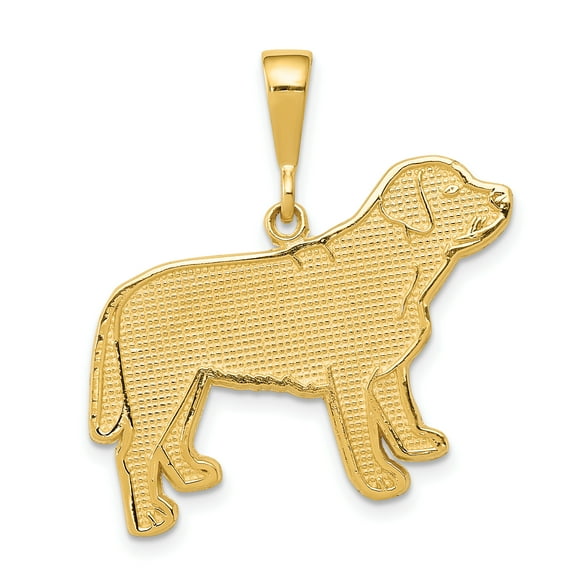 14k Yellow Gold Labrador Dog Necklace Charm Pendant Animal Retriever