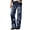 BU3, variant on Aayomet Jeans For Women Women Mid Rise Distressed Flare Wide Leg Jeans Ripped Hole Denim Pants,Hot Pink M