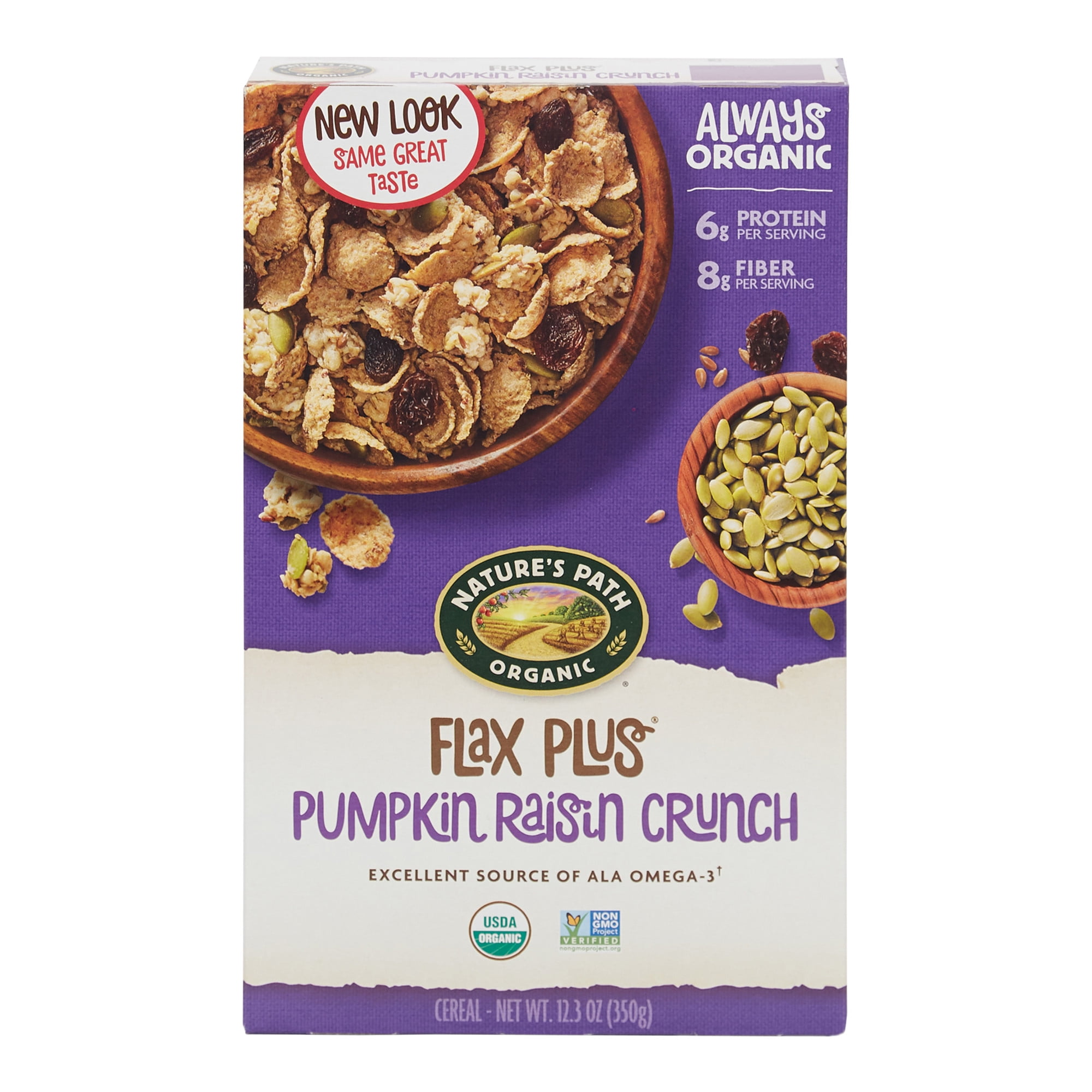 Nature's Path Organic Flax Plus Pumpkin Raisin Crunch Cereal 12oz Box