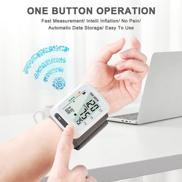 Sejoy Automatic Digital Blood Pressure Monitor Wrist Cuff