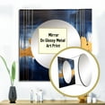 thumbnail image 3 of Designart "Azure Tapestry of Time Abstract Gold and Blue Art II" Abstract Painting Square Mirror For Wall Decor - Large Gold Square Mirror Printed Wall Decor - Modern Square Living Room Mirror, 3 of 5