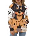 thumbnail image 4 of Cute Puppy Pattern Design(2) 3d Sweatshirts Hoodie Fashion Casual Personality Men's Women Street Hoodie Pullovers Long Sleeve Comfortable Top, 4 of 6