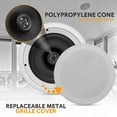 thumbnail image 3 of Pyle 6.5 Ceiling Wall Mount Speakers-Pair of 2-Way Midbass Woofer Speaker 1/2'' Polymer Dome Tweeter Flush Design w/70Hz-20kHz Frequency Response&200 Watts Peak Easy Installation-Pyle PDIC61RD, 3 of 8