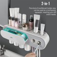 thumbnail image 3 of pitrice Electric Toothbrush Holder Rechargeable Bathroom Wall Mounted Toothpaste Squeezer Dispenser Detachable Washable Rack Shelf Type 1 Gray White, 3 of 9